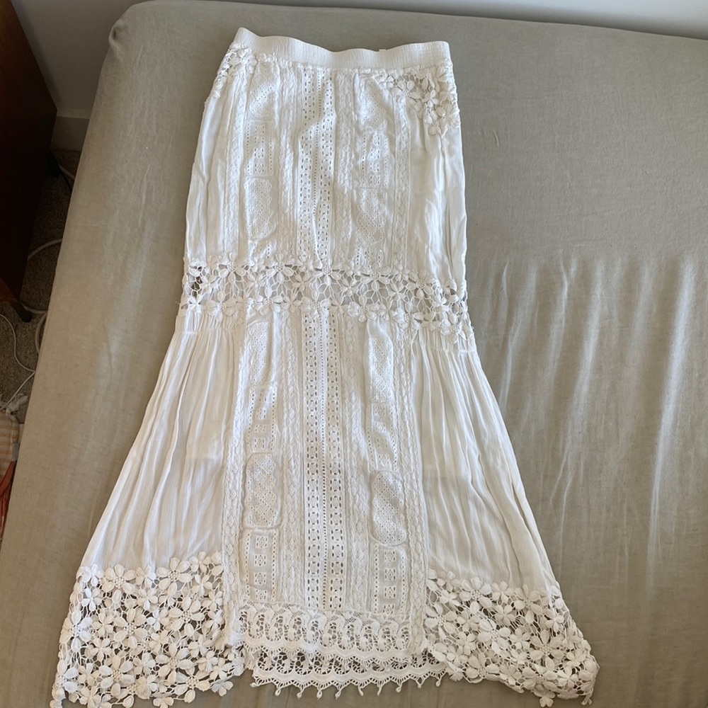Anthropology Crocheted skirt
